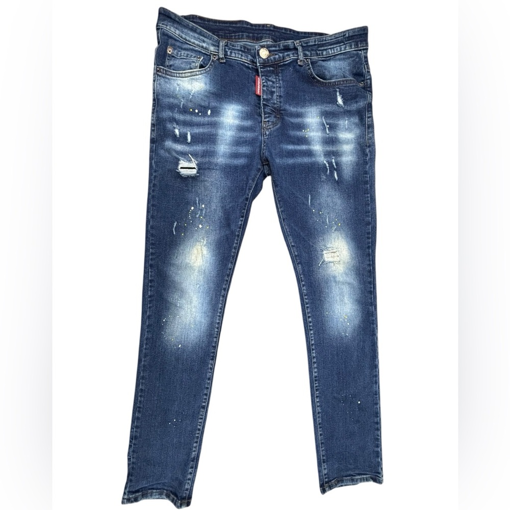 DSquared2- Vintage Distressed Splatter‎ Jeans- EU 48- Excellent Condition!!